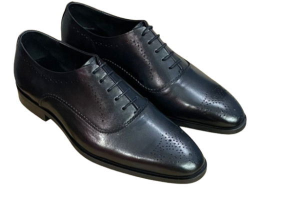 Lace Up Brogue Shoes For Men's_Black