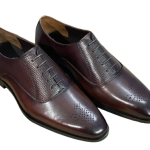 Lace Up Brogue Shoes For Men's_Brown